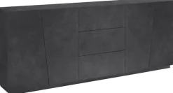 Madia 4 ante e 3 cassetti linea Virgola finitura Ardesia