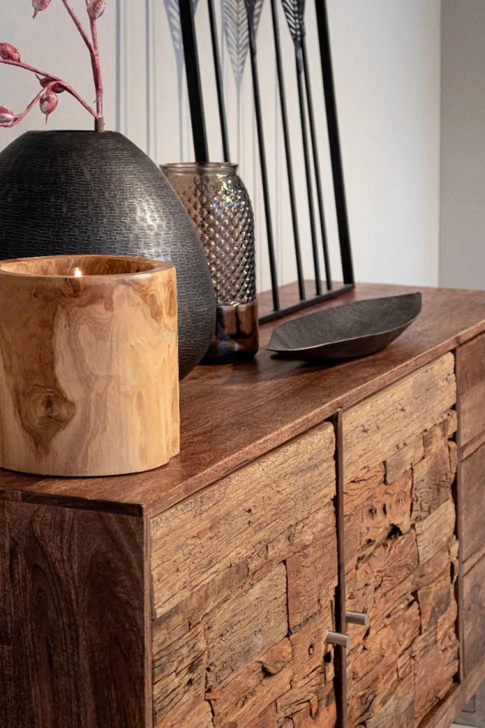 Madia 2 ante e 3 cassetti Stanton in legno di mango