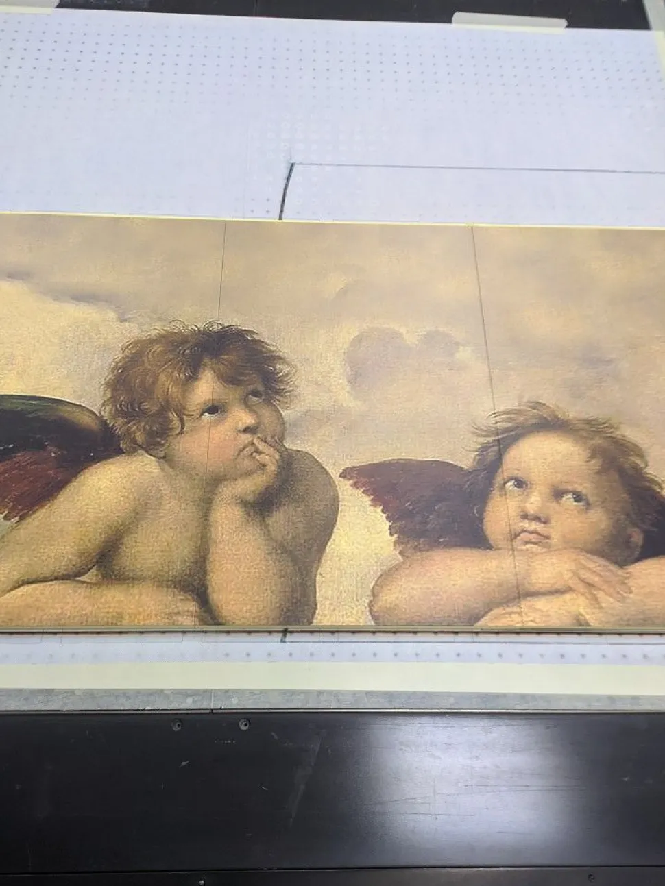 Madia 3 ante linea Clear Fancy in Bianco Opaco serigrafata Angeli Michelangelo