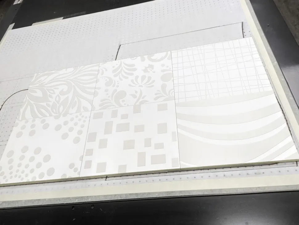 Madia 3 ante linea Clear Fancy in Bianco Opaco serigrafata INDIA