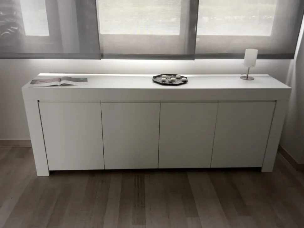 Madia 4 ante linea Clear in Bianco Opaco