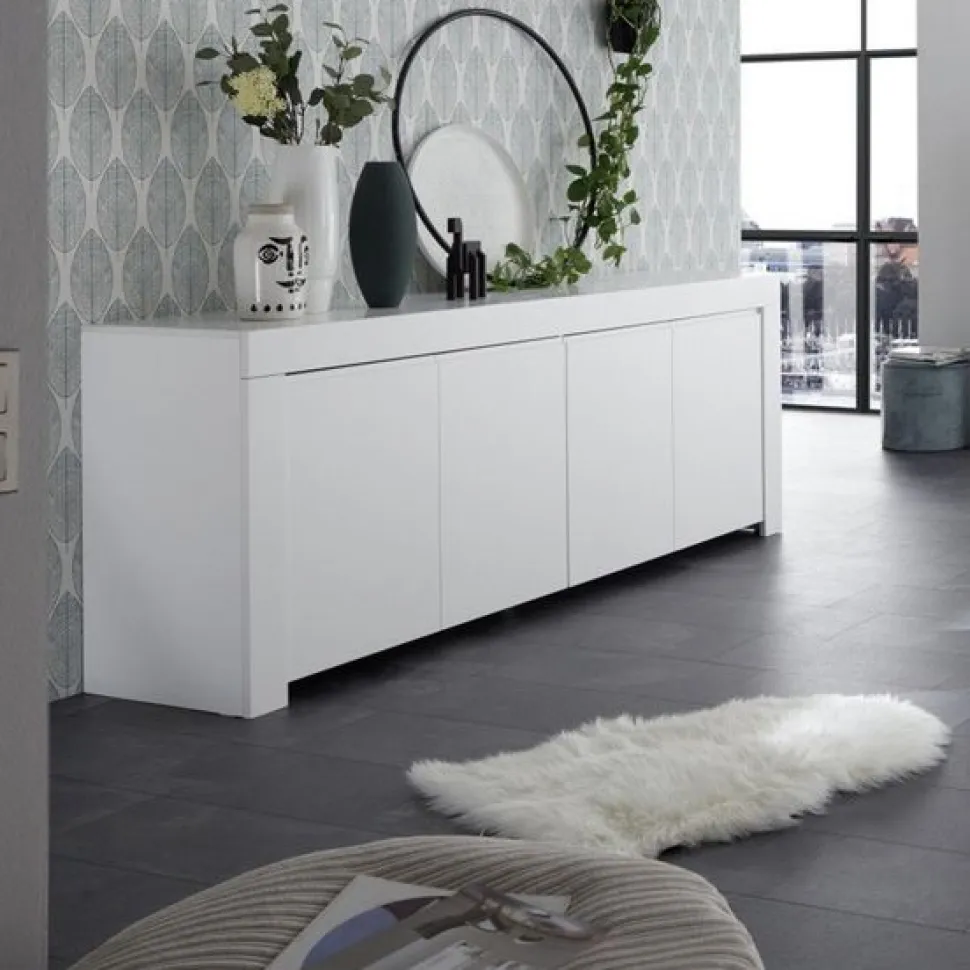 Madia 4 ante linea Clear in Bianco Opaco