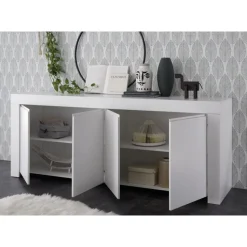 Madia 4 ante linea Clear in Bianco Opaco