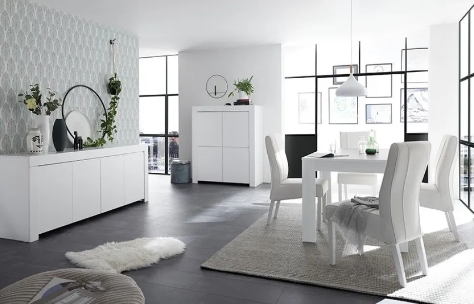 Madia 4 ante linea Clear in Bianco Opaco