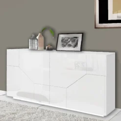 Madia 4 ante linea Galassia in finitura Bianco Lucido