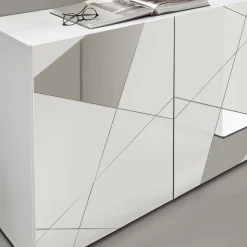 Madia 4 ante linea Gamma in Bianco Lucido