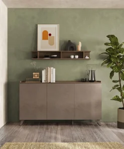 Madia 3 ante linea Oscar in finitura Rovere Mercure e Bronzo