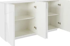 Madia 4 ante linea Rombo in finitura Bianco Lucido