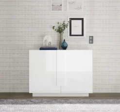 Madia 2 ante linea Sax in finitura Bianco Lucido