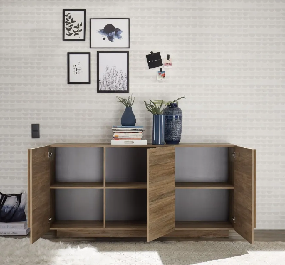 Madia 3 ante linea Sax in finitura Rovere Mercure