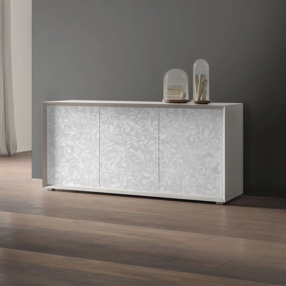 Madia 3 ante linea Tilt personalizzata con ante finitura FLOWER