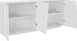 Madia 4 ante linea Virgola finitura Bianco Lucido