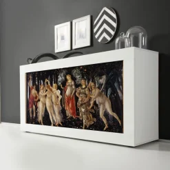 Madia Botticelli Linea Fancy finitura Bianco lucido con Serigrafia
