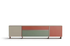 Madia con maniglia a gola 2 ante e 2 cassetti disponibile in 30 colori