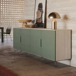 Madia con maniglia a incasso 4 ante disponibile in 30 colori