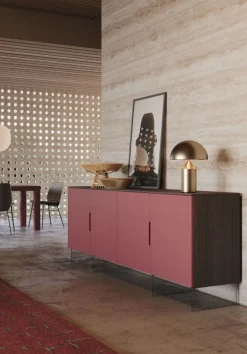 Madia con maniglia a incasso 4 ante disponibile in 30 colori