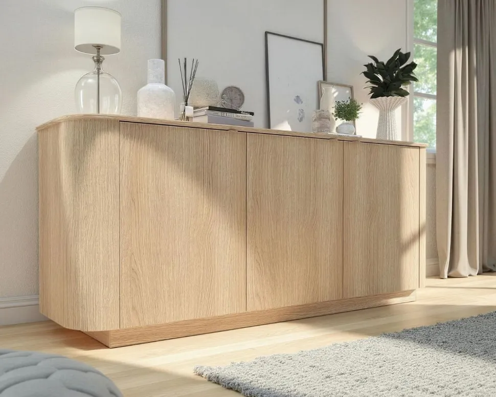 Madia curva moderna a 3 ante in Rovere Lindbergh