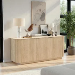 Madia curva moderna a 3 ante in Rovere Lindbergh