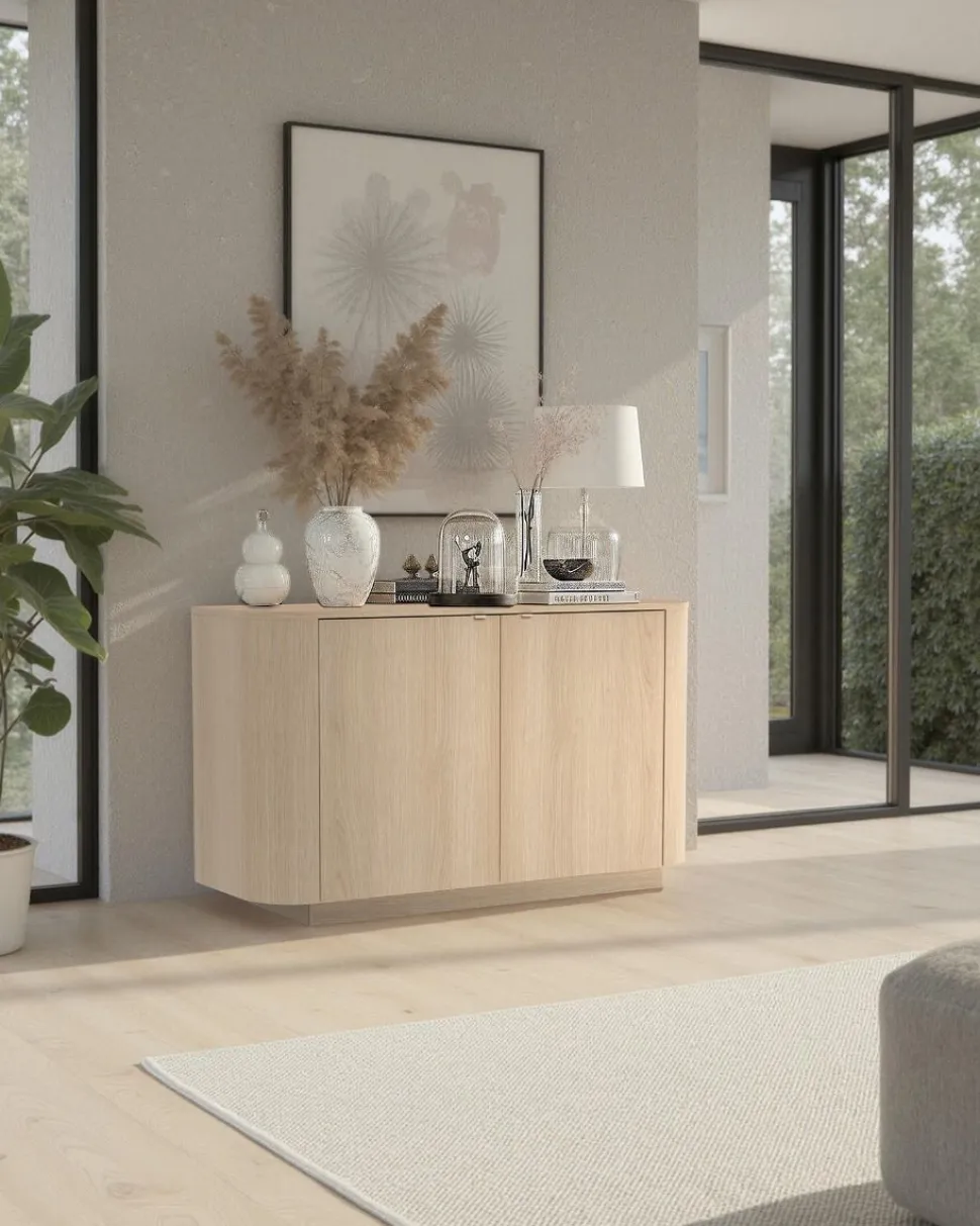 Madia curva moderna 2 ante in Rovere Lindbergh