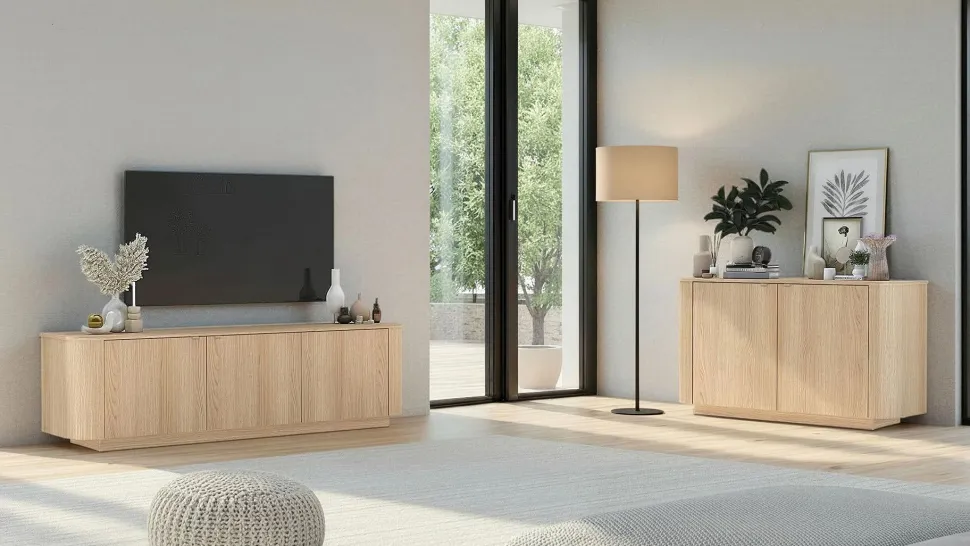 Madia curva moderna 2 ante in Rovere Lindbergh