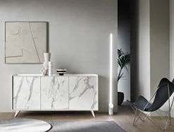 Madia di Design a 3 ante senza maniglie Finiture e Basamenti Personalizzabili