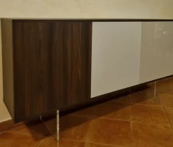 Madia Giulia con Ante e Piedini in Vetro - Linea Alba