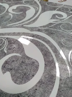 Madia HIT Linea Fancy finitura Bianco lucido con Serigrafia