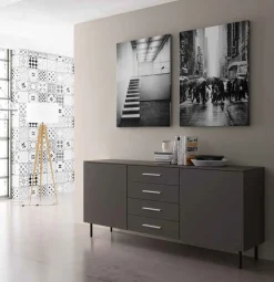 Madia Iacopo 2 e 4 cassetti ante Laccate OPACO disponibile in 30 colori