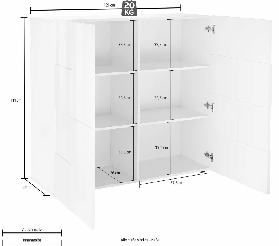 Madia linea Dama 2 ante in Rovere