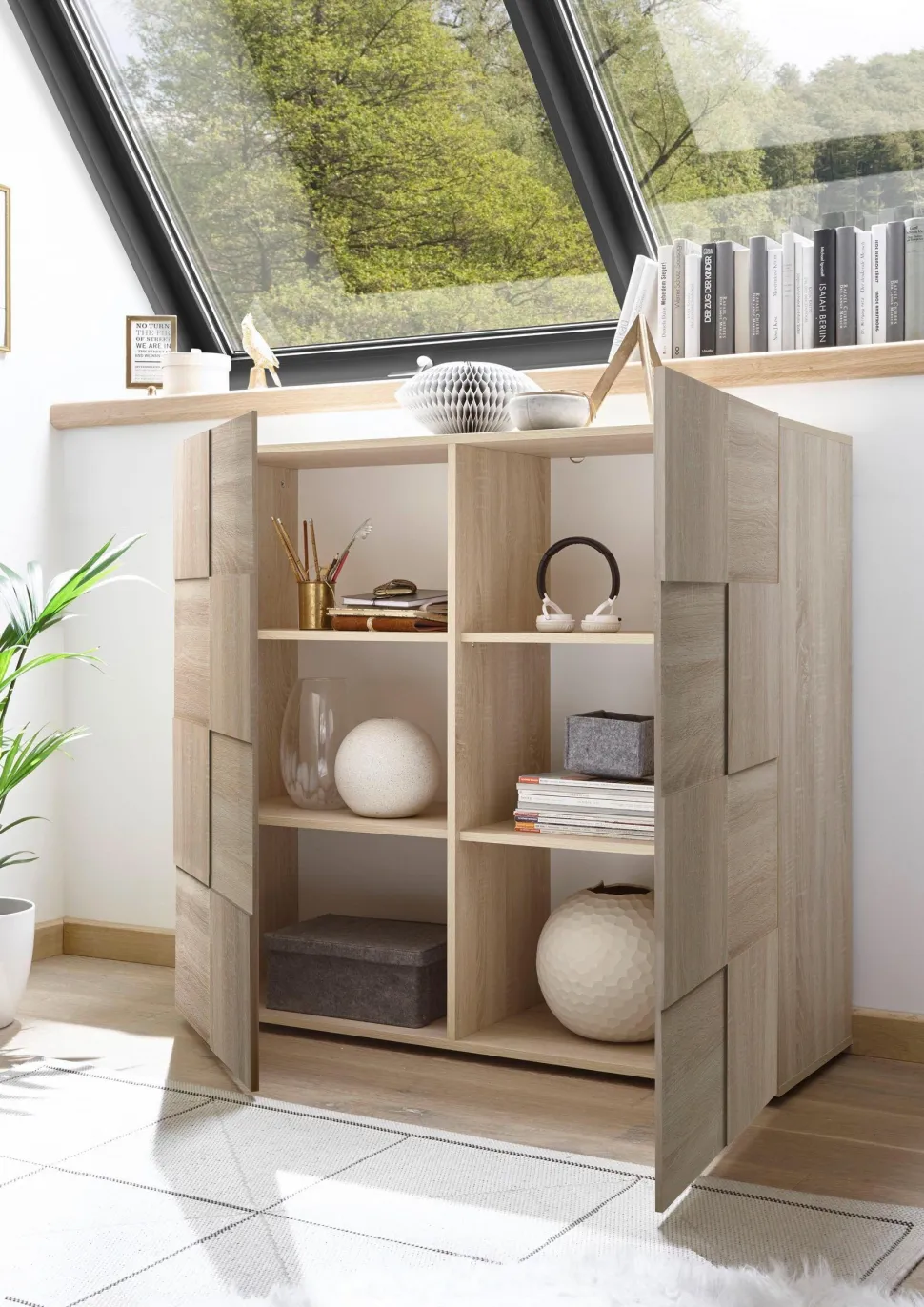Madia linea Dama 2 ante in Rovere