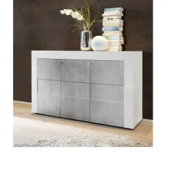Madia linea Easy 3 ante Bianco e Cemento