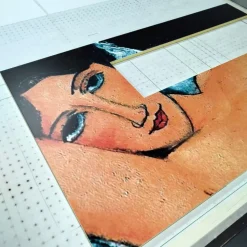 Madia Mirò bianco con grafica Modigliani