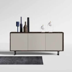 Madia moderna 3 ante Rovere Nordico senza maniglie disponibile in vari colori