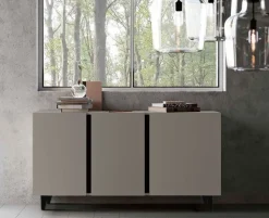 Madia moderna 3 ante verde Salvia con maniglia a gola disponibile in vari colori