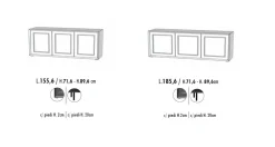 Madia moderna Bianco frassino con 3 ante senza maniglia linea Tilt CLASSIC