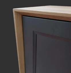 Madia moderna Bianco frassino con 3 ante senza maniglia linea Tilt CLASSIC