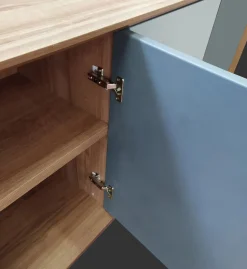 Madia moderna Bianco Frassino 2 ante e 4 cassetti linea Tilt