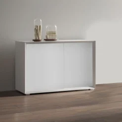 Madia moderna Bianco Opaco 2 ante senza maniglia linea Tilt