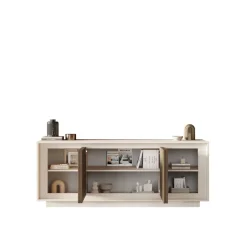 Madia moderna Cashmere e Rovere Mercure 4 ante battenti linea Eos