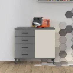 Madia moderna 4 Cassetti e 1 anta Cloe 15 colorazioni