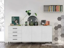 Madia moderna 4 Cassetti e 3 ante Cloe 15 colorazioni