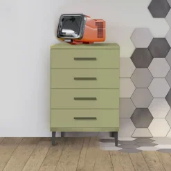 Madia moderna 4 Cassetti Giallo Miele Cloe 15 colorazioni L60 cm