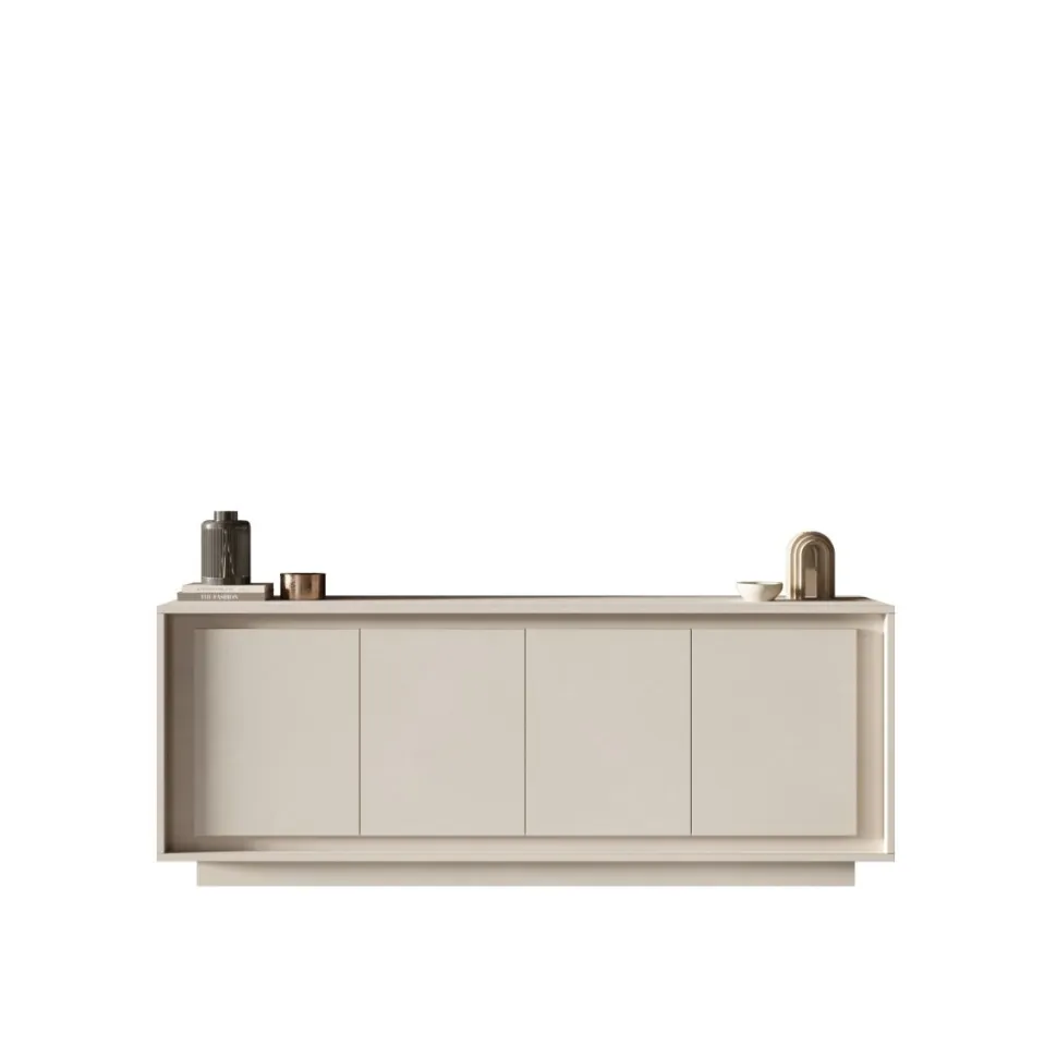 Madia moderna finitura Cashmere 4 ante battenti linea Eos