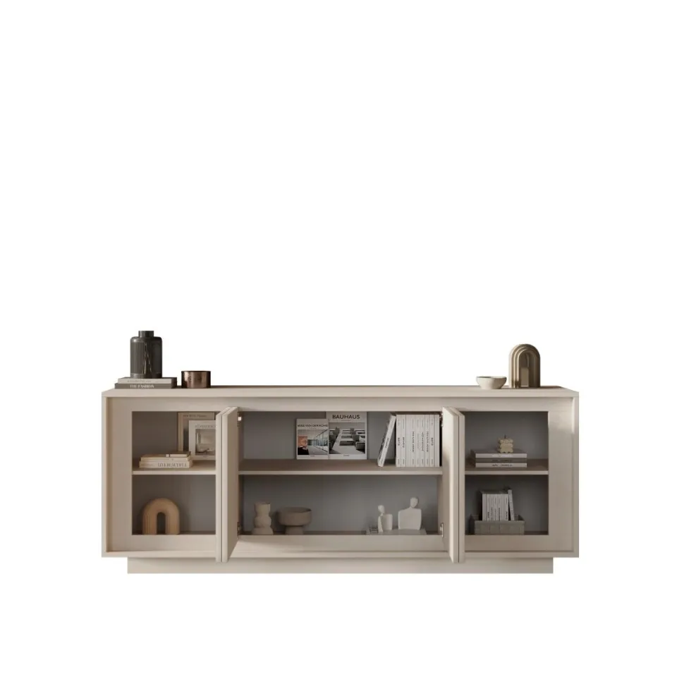Madia moderna finitura Cashmere 4 ante battenti linea Eos