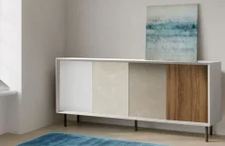 Madia moderna Nuvola frassino 4 ante senza maniglia linea Tilt