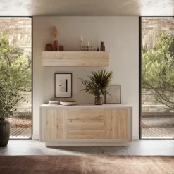 Madia moderna Rovere e Cashmere 2 ante battenti e 3 cassetti linea Eos
