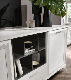 Madia Nuro linea Prevaling finitura Bianco Frassino e Grigio