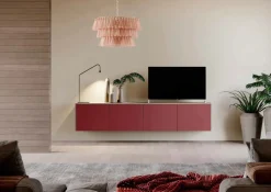 Madia sospesa moderna Corallo con 4 ante componibile disponibile in vari colori