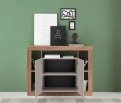 Madia stretta 2 ante linea Verona finitura Cashmere e Rovere Mercure