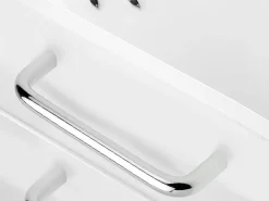 Maniglia in acciaio cromato lucido per mobili Coimbra disponibile in 2 misure